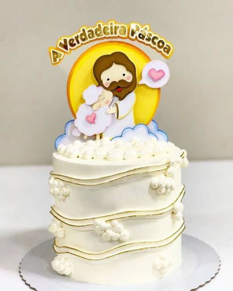 Arquivo de Corte Topo de Bolo Páscoa Cristã #17056