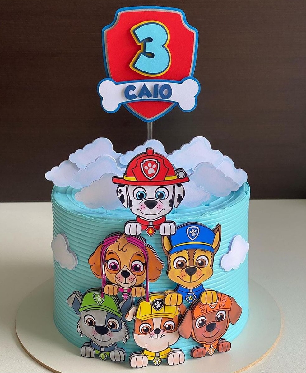 Arquivo de Corte: Topo de Bolo Patrulha Canina 010