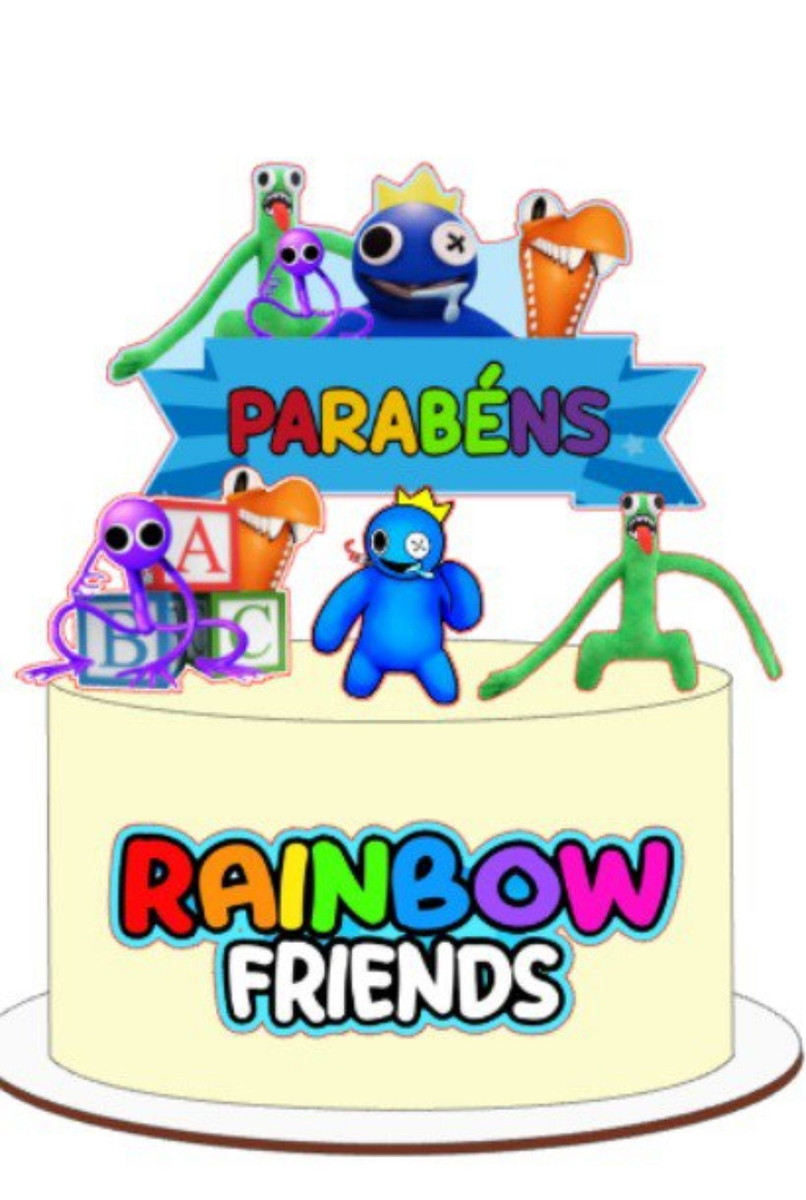 Arquivo de Corte Topo de Bolo Rainbow Friends #17173