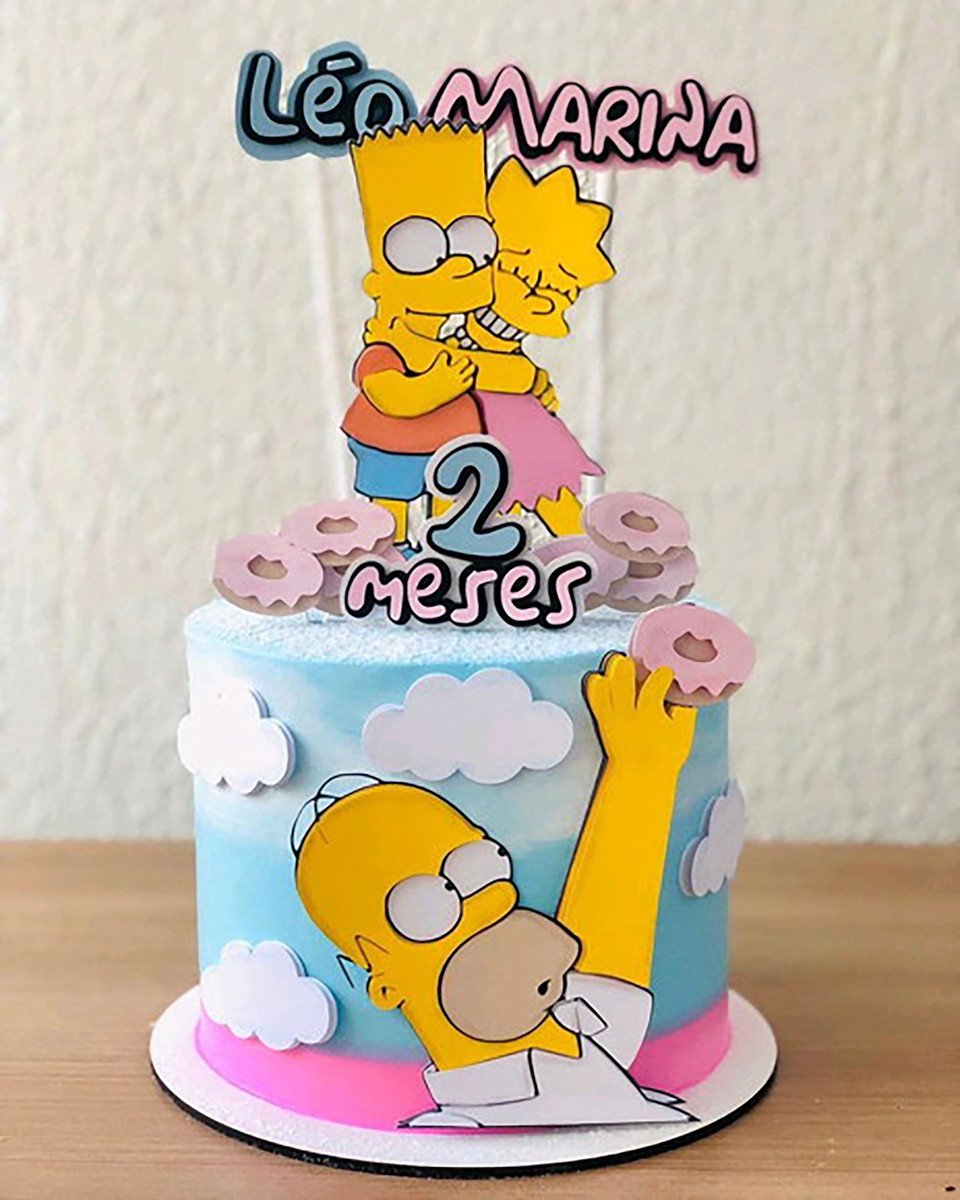 Arquivo de Corte: Topo de Bolo Simpsons 002