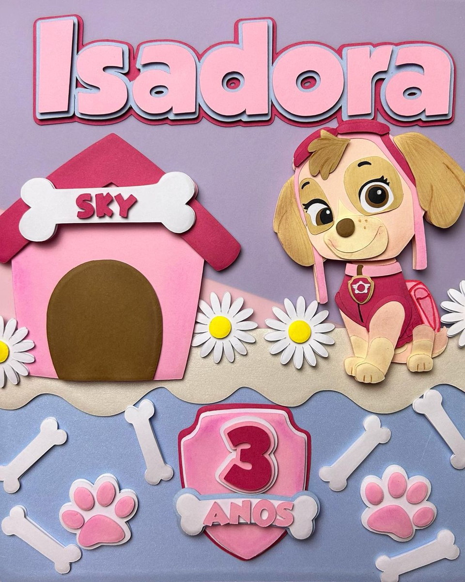 Arquivo de Corte: Topo de Bolo Skye Patrulha Canina 012