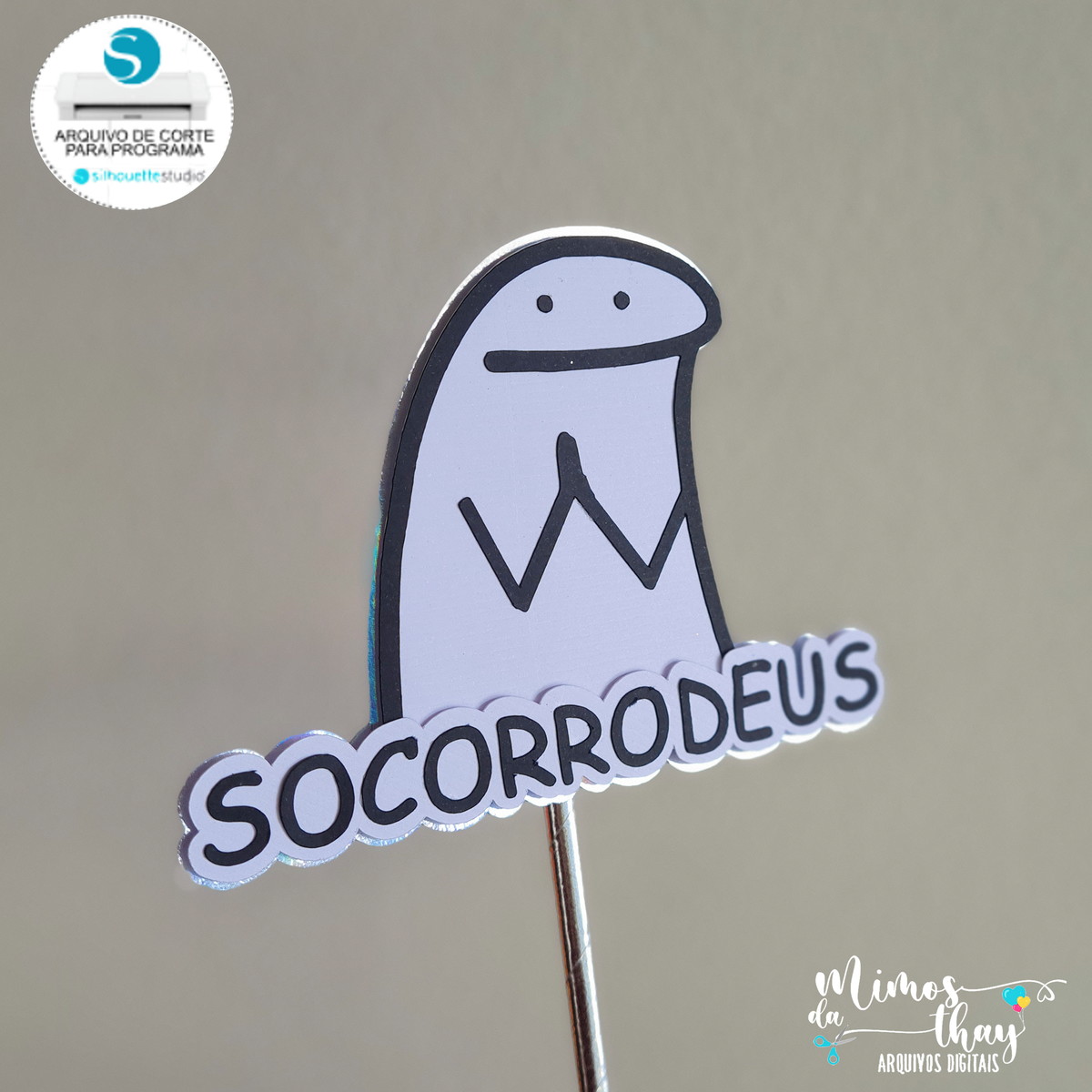 Arquivo de Corte Topo de Bolo Socorro Deus Flork 048