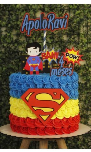 Arquivo de corte Topo de bolo Superman ( não editamos)