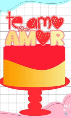 Arquivo de Corte Topo de Bolo Te Amo Dia dos Namorados 016