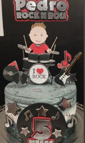 Arquivo de Corte Topo de Bolo Tema Rock #17026