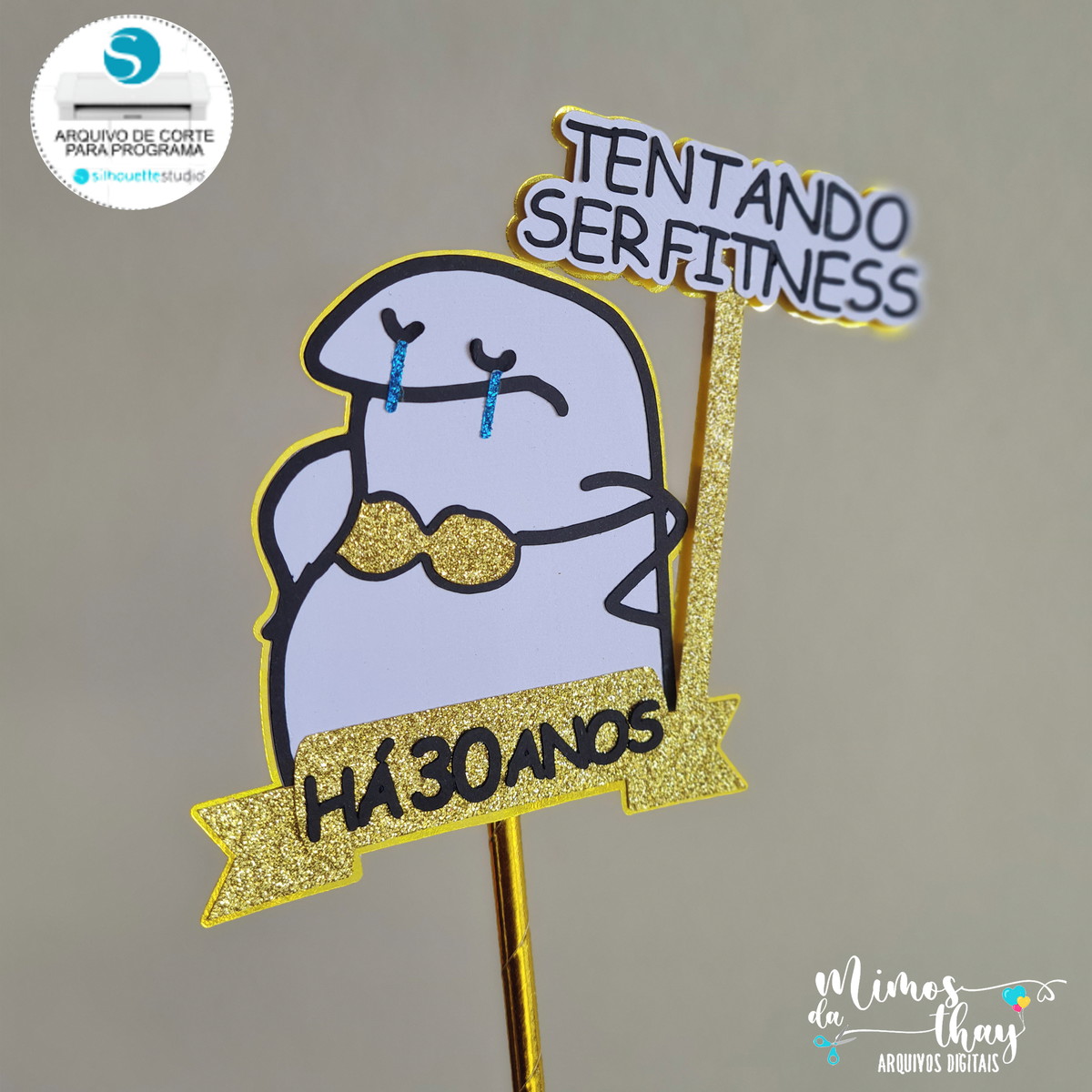 Arquivo de Corte Topo de Bolo Tentando Ser Fitness Flork 042