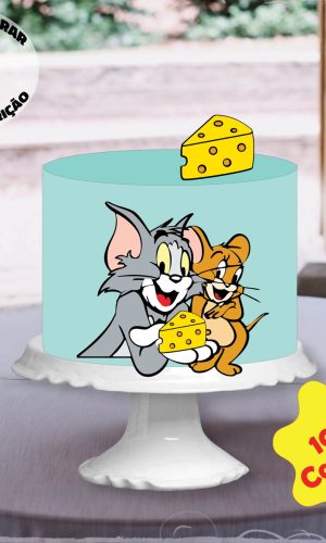 Arquivo de Corte Topo de Bolo Tom e Jerry