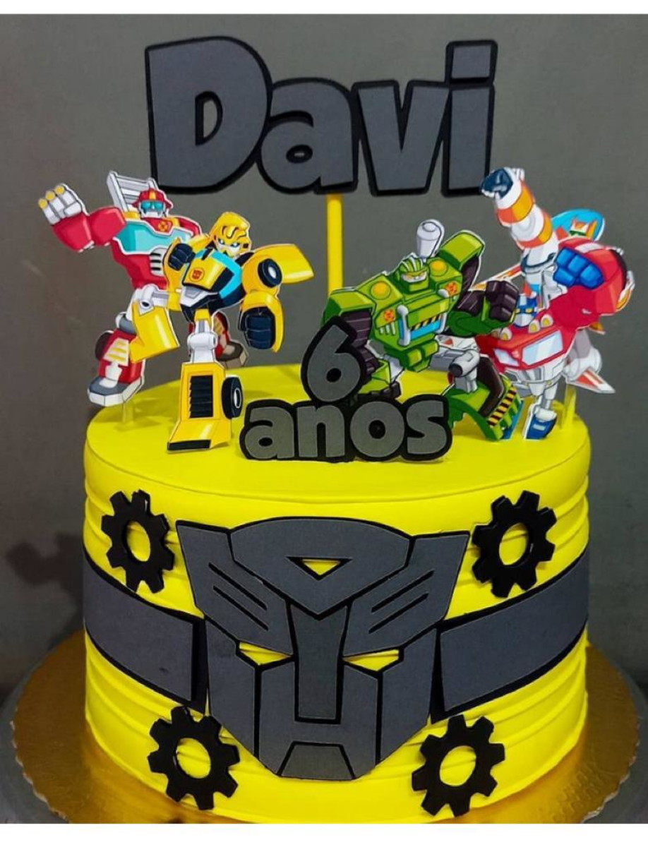 Arquivo de corte topo de bolo transformers rescue bots