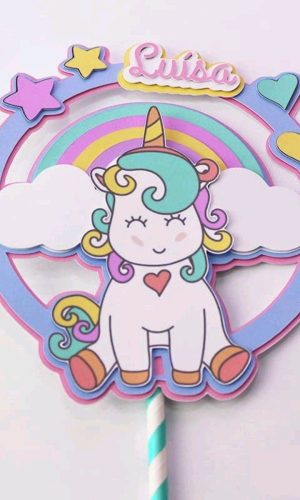 ARQUIVO DE CORTE TOPO DE BOLO UNICORNIO #2658
