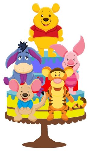 ARQUIVO DE CORTE TOPO DE BOLO URSINHO POOH #13645