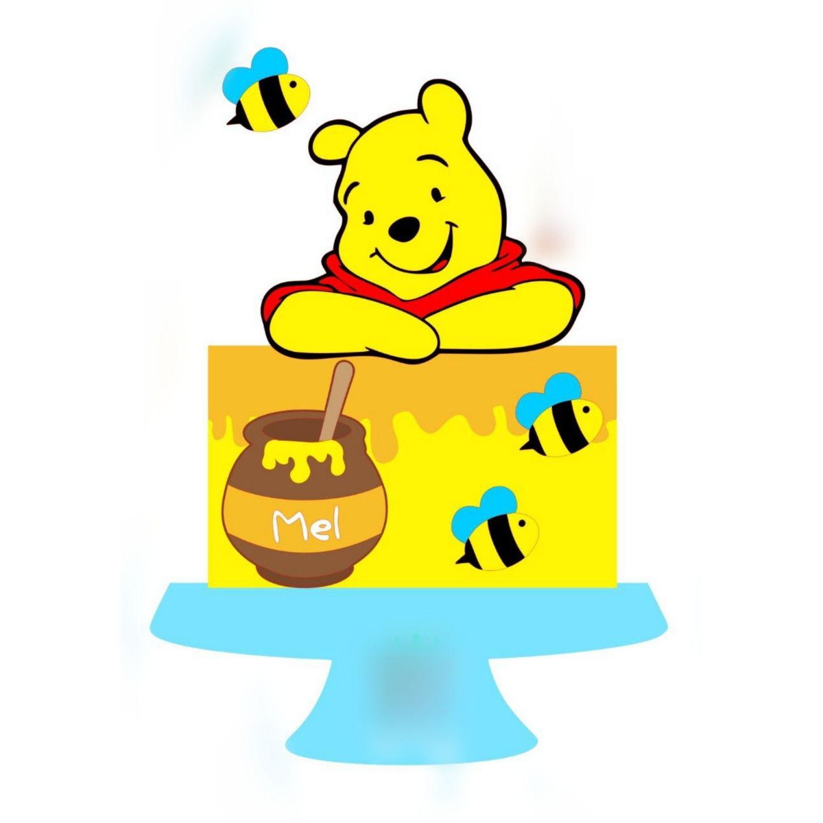 ARQUIVO DE CORTE TOPO DE BOLO URSINHO POOH #13647