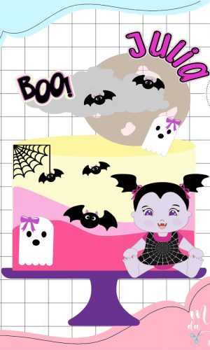 Arquivo de Corte Topo de Bolo Vampirina Baby Halloween 071