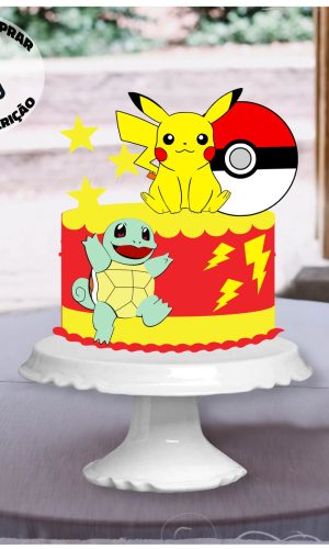Arquivo de Corte - Topo em camadas Pikachu
