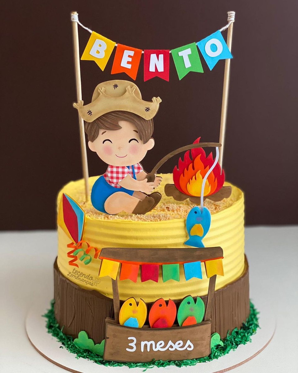 Arquivo de Corte Topo Festa Junina Menino Caipira Arraiá 146