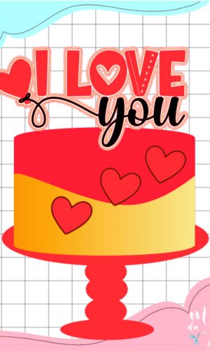 Arquivo de Corte Topo I Love You Dia dos Namorados 024