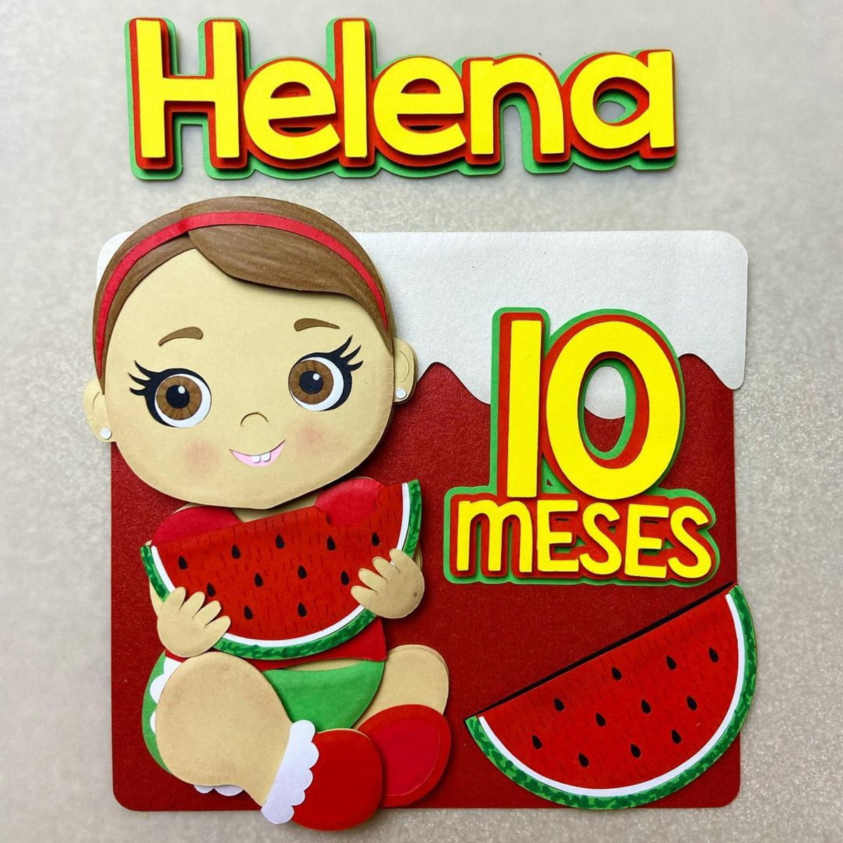 Arquivo de Corte: Topo Menina Baby Melância Frutinhas 016