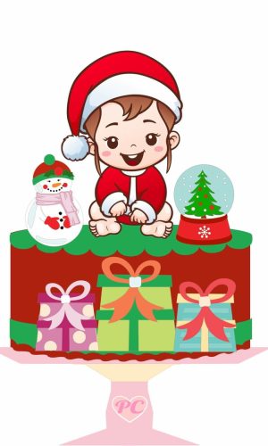 Arquivo de Corte Topo Natal Menina