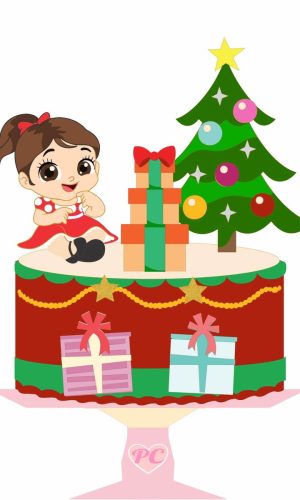 Arquivo de Corte Topo Natal Menina