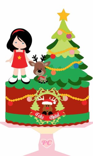 Arquivo de Corte Topo Natal Menina