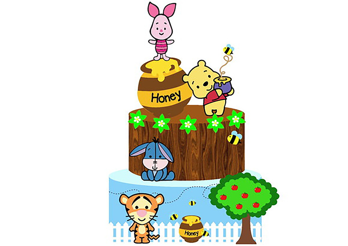 KIT C/ 5 ARQUIVO DE CORTE: TOPO URSINHO POOH 004