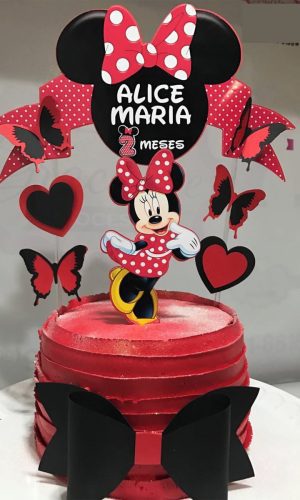 Arquivo de corte topo de bolo minnie studio e pdf