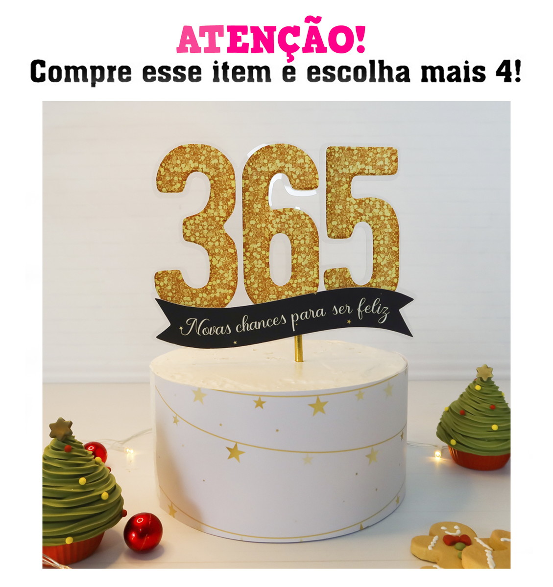 Arquivo de corte Topos de bolo Ano Novo 007 - Imagem 2