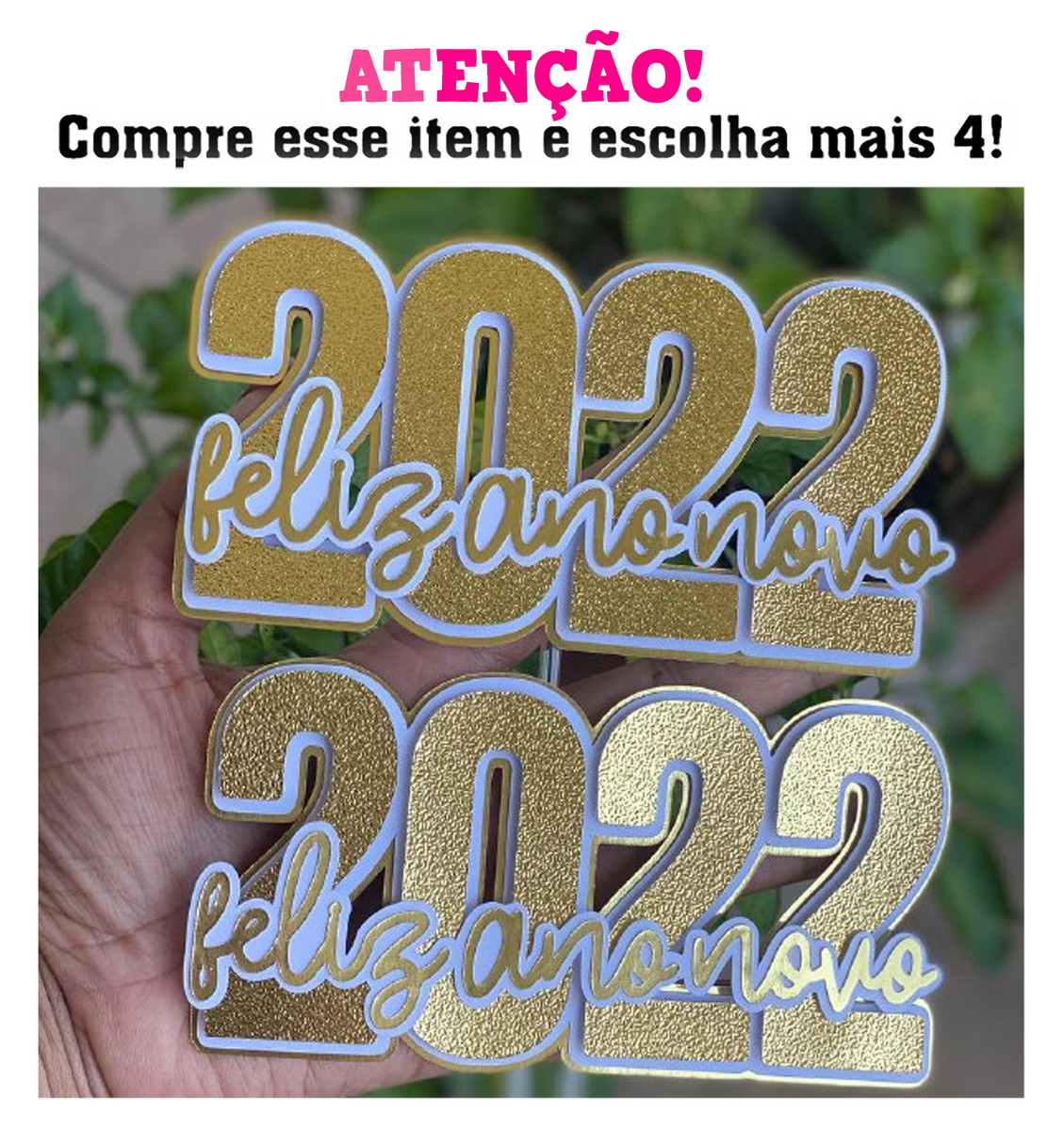 Arquivo de corte Topos de bolo Ano Novo 2022 011