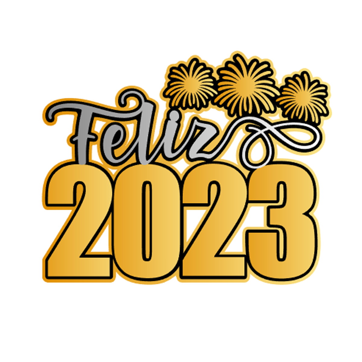 Arquivo de Corte Topos de Bolo Feliz Ano Novo 2023 025