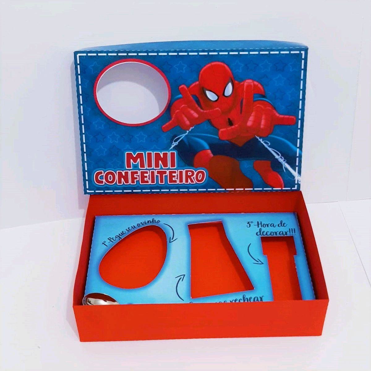 ARQUIVO DE PASCOA CAIXA MINI CONFEITEIRO HOMEM ARANHA #3626 - Imagem 3