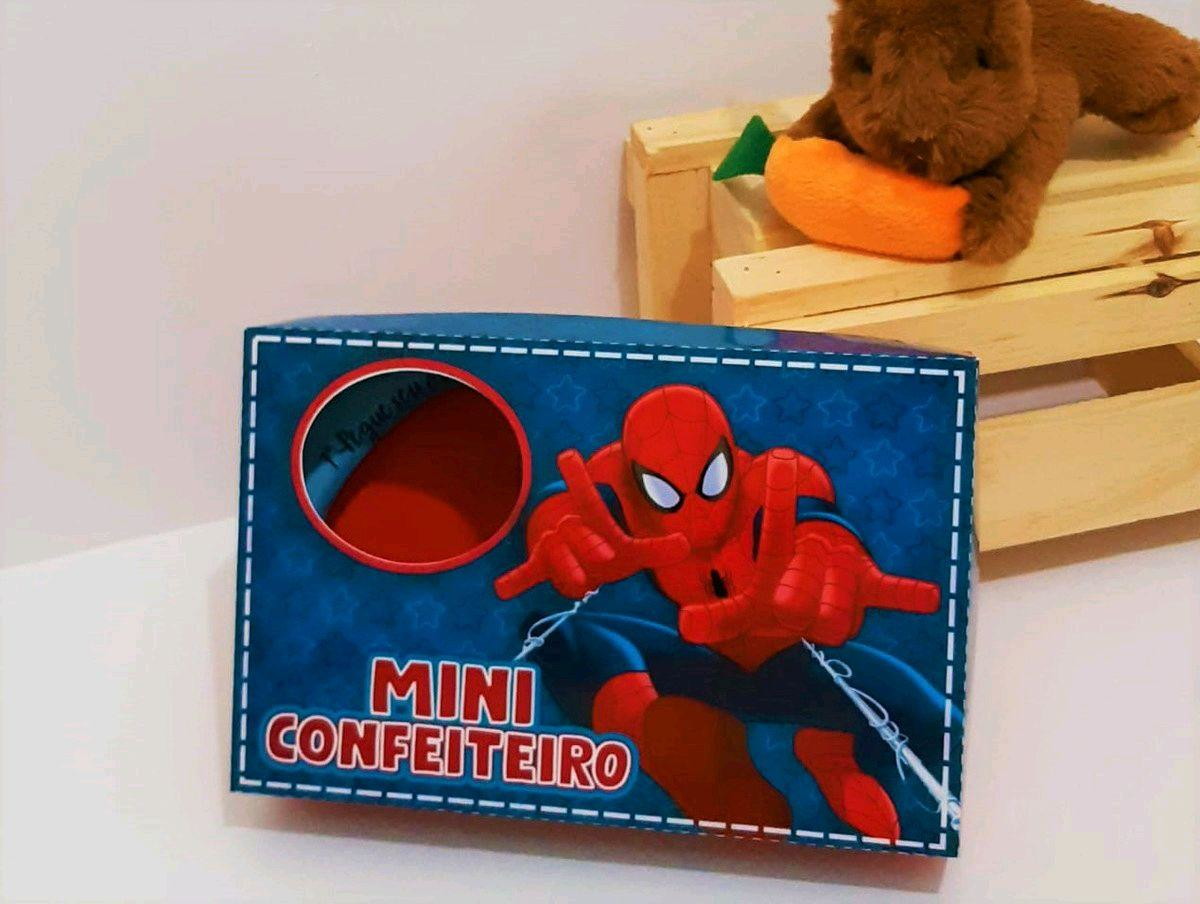 ARQUIVO DE PASCOA CAIXA MINI CONFEITEIRO HOMEM ARANHA #3626 - Imagem 2