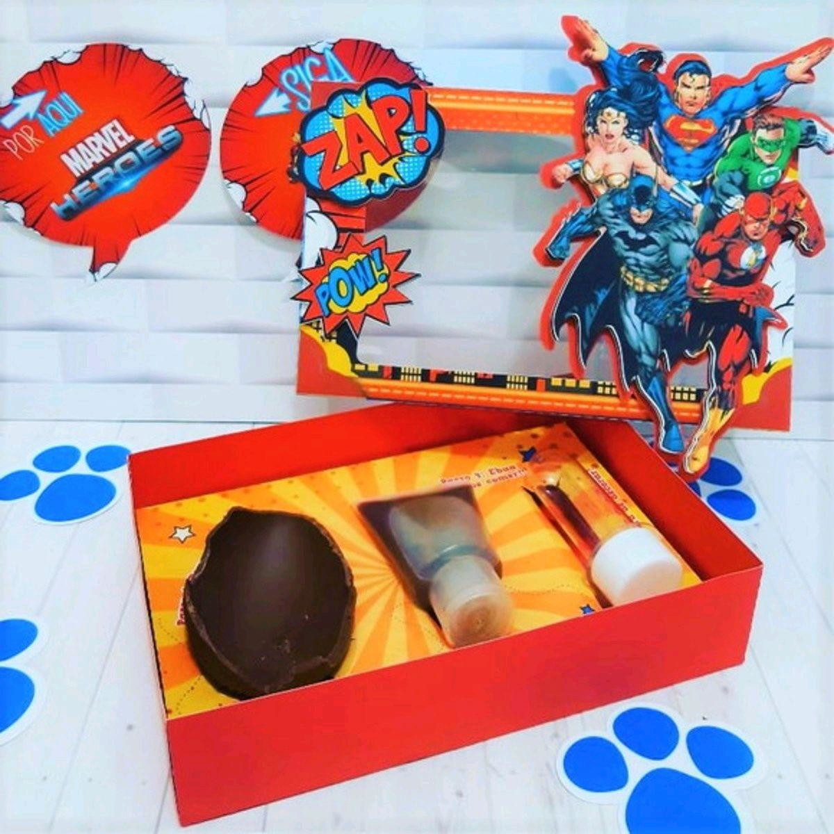 ARQUIVO DE PASCOA CAIXA MINI CONFEITEIRO VINGADORES #3487 - Imagem 2