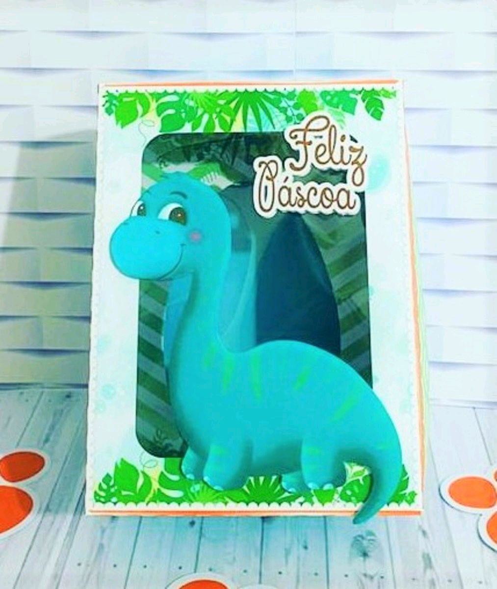 ARQUIVO DE PASCOA CAIXA OVO DE COLHER DINOSSAURO CUTE #3496 - Imagem 2