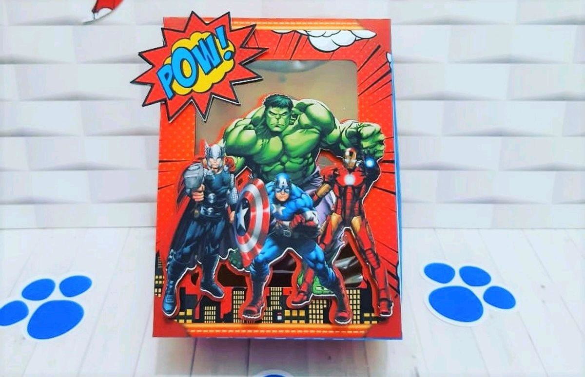 ARQUIVO DE PASCOA CAIXA OVO DE COLHER SUPER HEROIS #3516