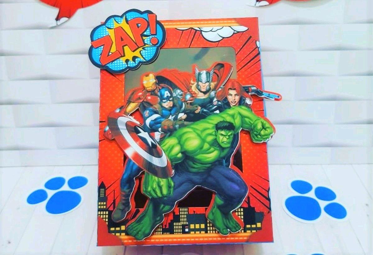 ARQUIVO DE PASCOA CAIXA OVO DE COLHER SUPER HEROIS #3517 - Imagem 2