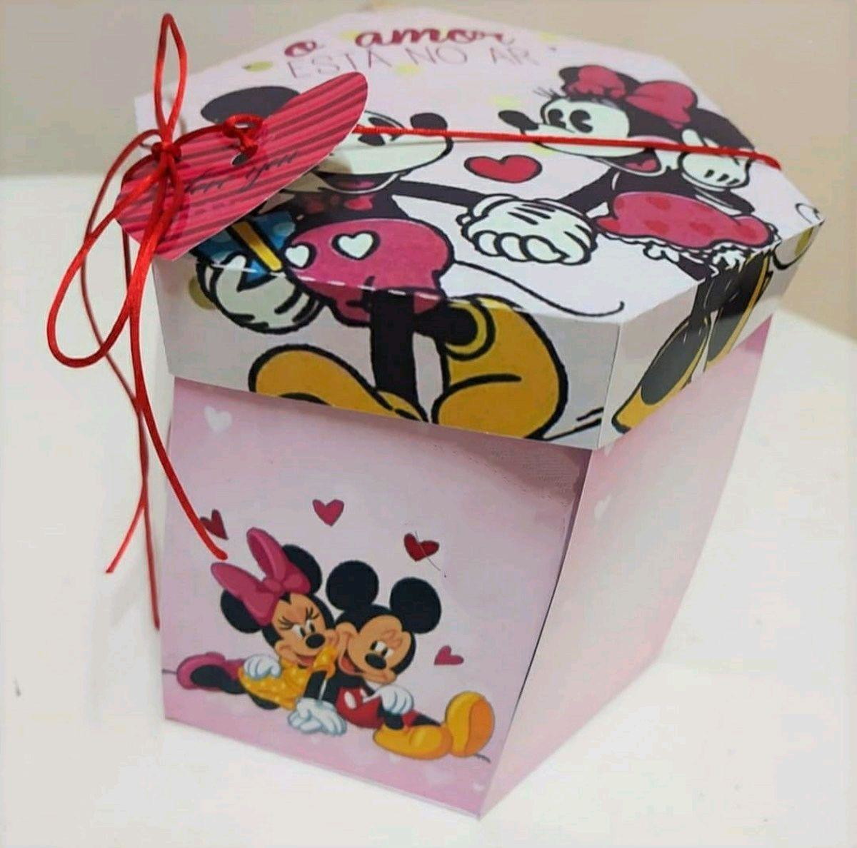 ARQUIVO DIA DOS NAMORADOS CAIXA EXPLOSAO MICKEY MINNIE #5701 - Imagem 2