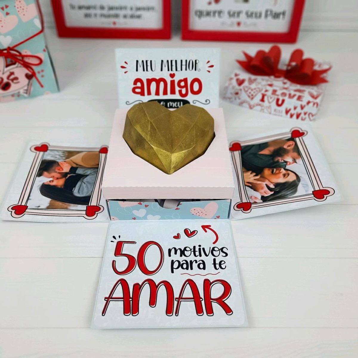 ARQUIVO DIA DOS NAMORADOS CORAÇÃO LAPIDADO 50 MOTIVOS #5603 - Imagem 2