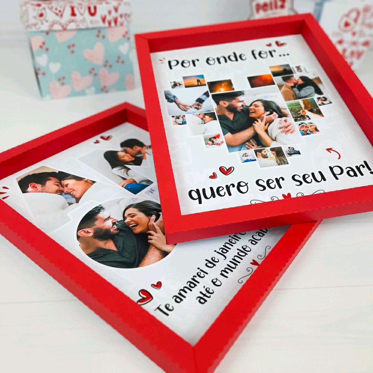 Arquivo Dia dos Namorados Quadro Fotos Coração + Amor #5621