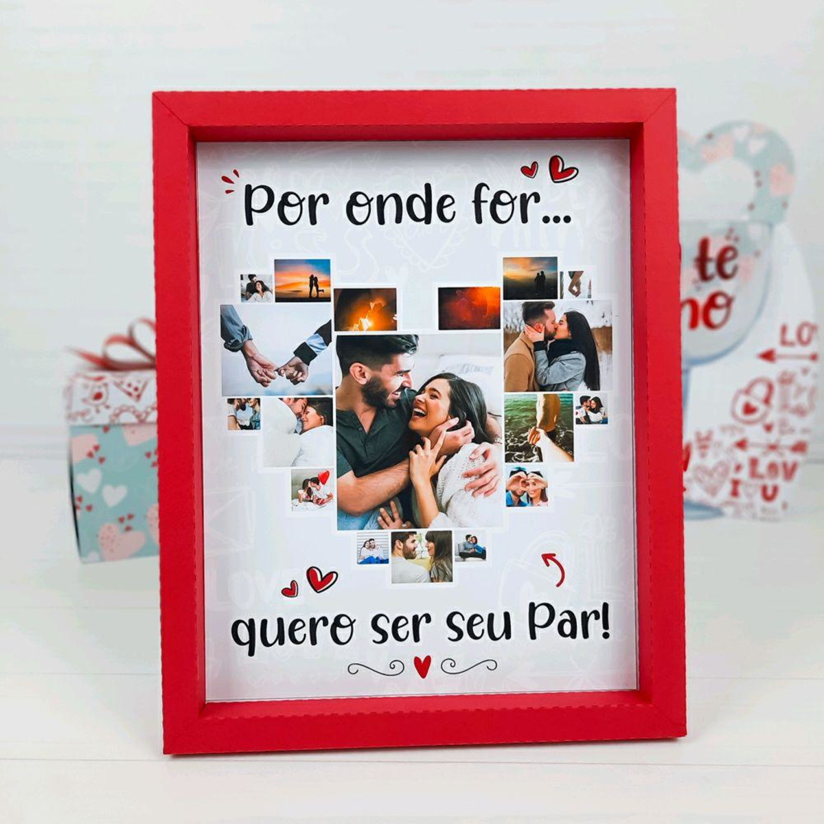 Arquivo Dia dos Namorados Quadro Fotos Coração + Amor #5621 - Imagem 2