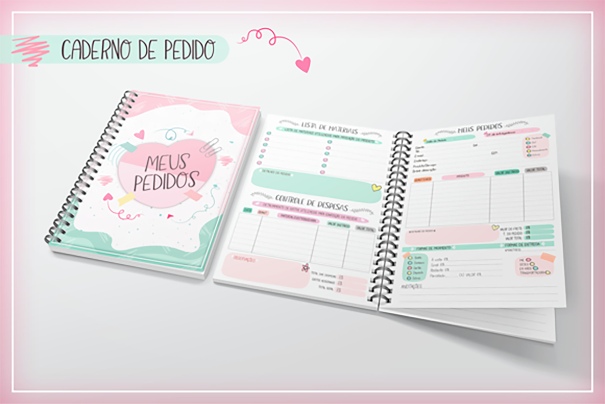 Arquivo Digital Caderno Meus Pedidos Cut - Imagem 3