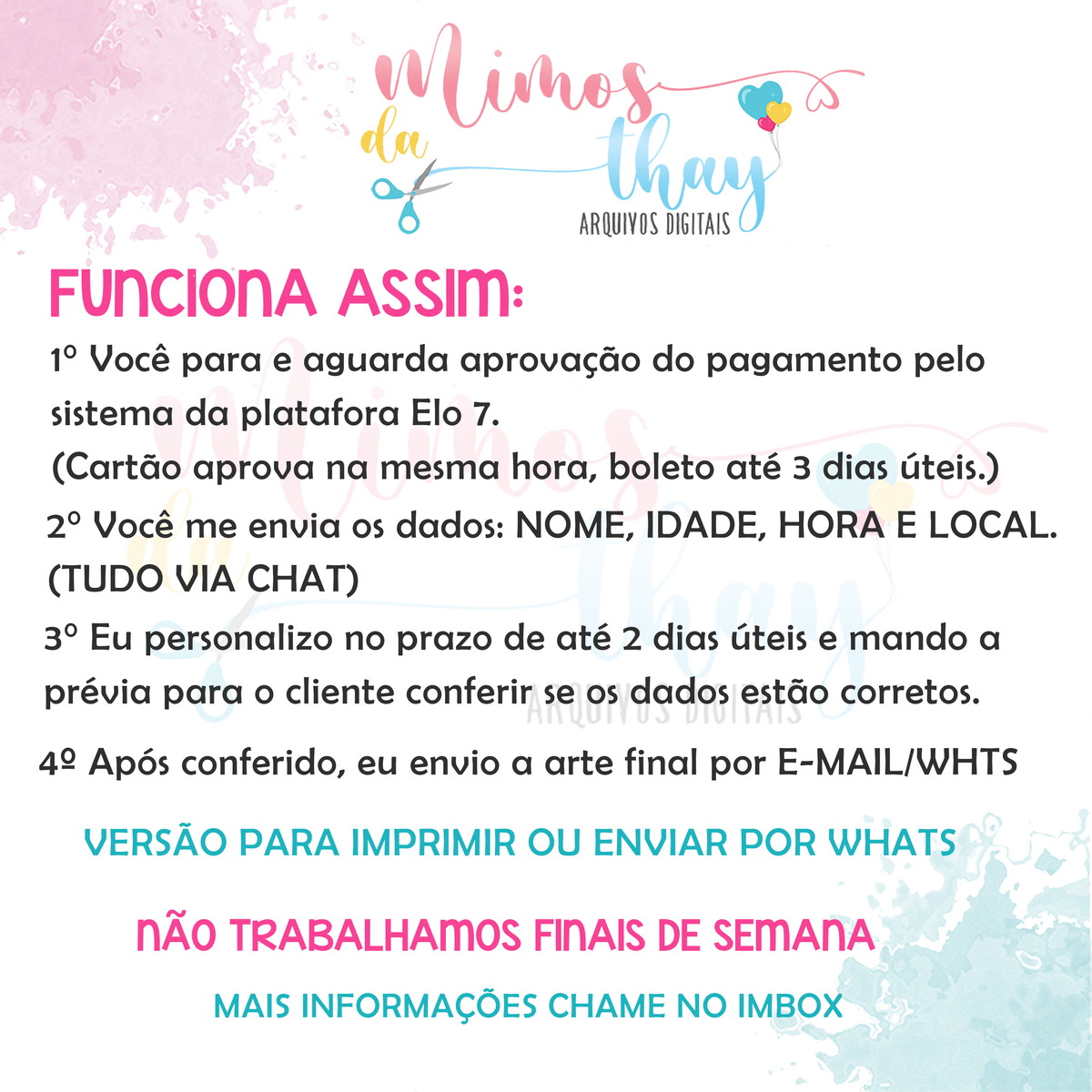 Arquivo Digital: Convite Pool Party Menina - Imagem 2