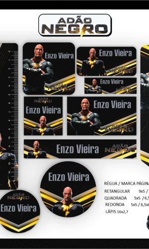 Arquivo Digital Etiqueta Escolar Adão Negro