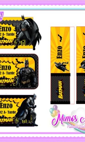 Arquivo Digital Etiqueta Escolar Batman