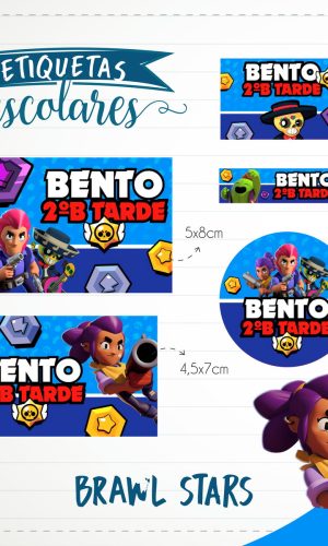 Arquivo Digital Etiqueta Escolar Brawl Star