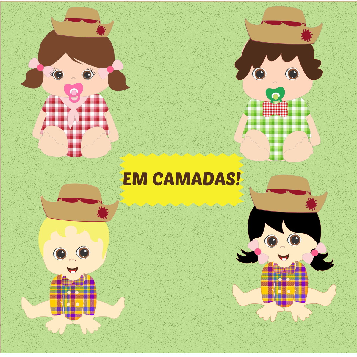 Arquivo em camadas Baby junino