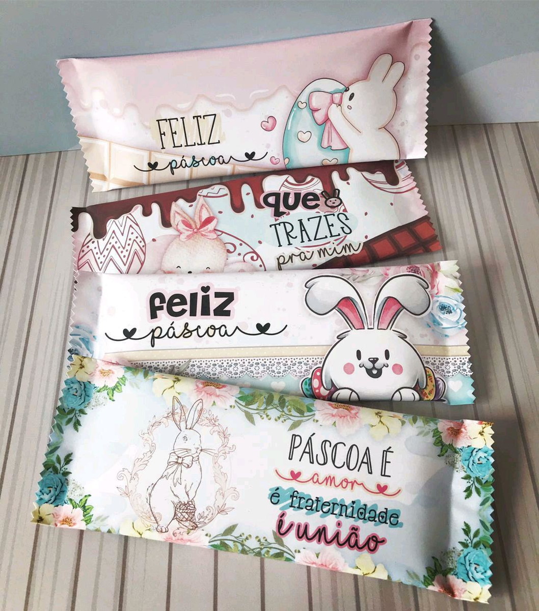 Arquivo Embalagem Barra de Chocolate de Pascoa para Presente