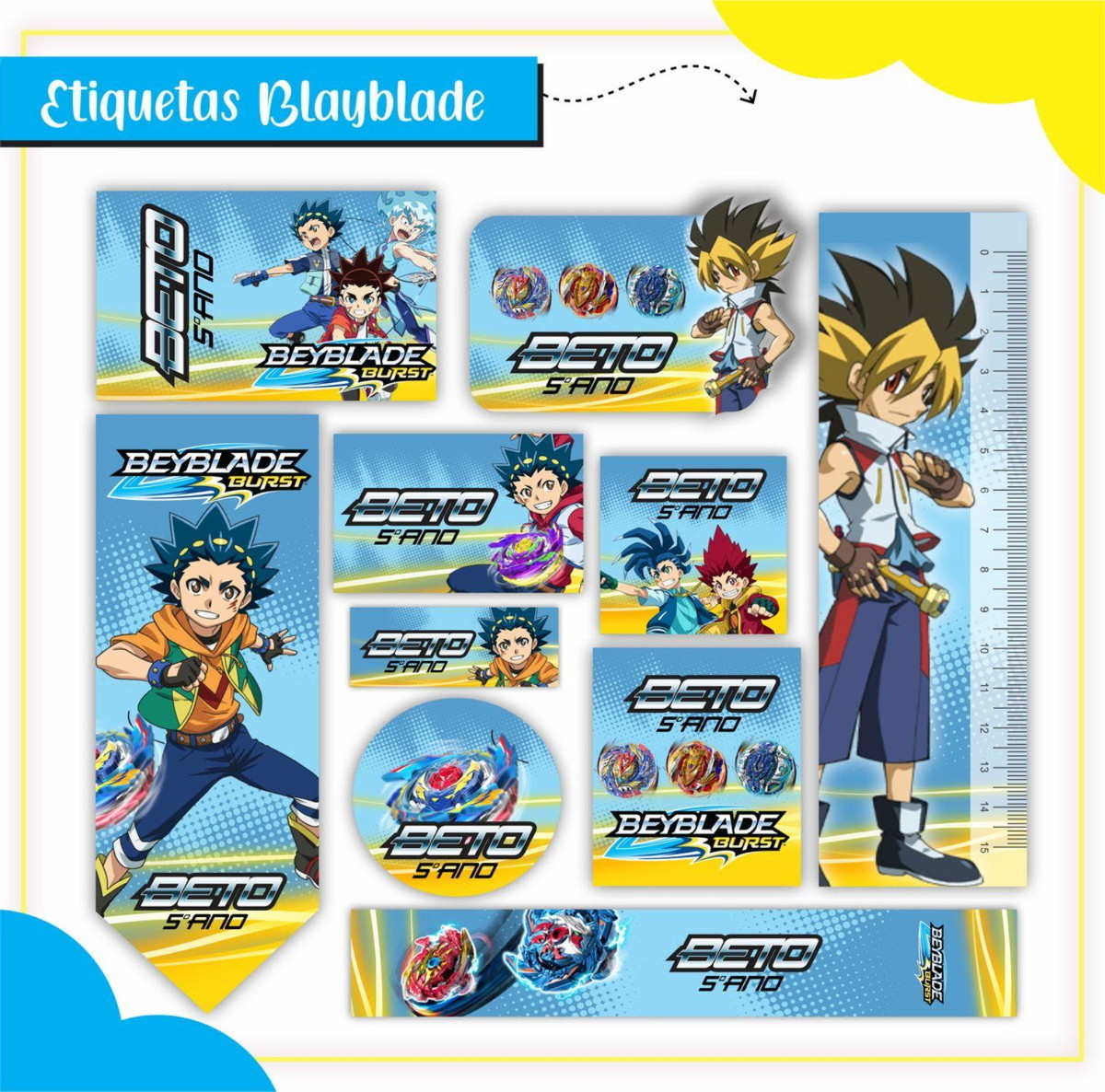 ARQUIVO ETIQUETA ESCOLAR BLAIBEYDE #2819 STUDIO E PDF