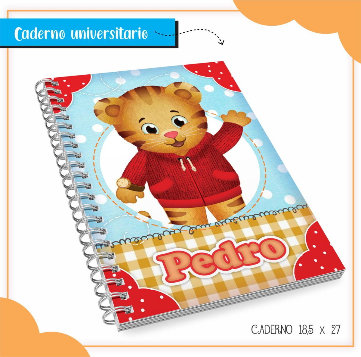 ARQUIVO ETIQUETA ESCOLAR DANIEL TIGERS #2821 STUDIO E PDF - Imagem 3