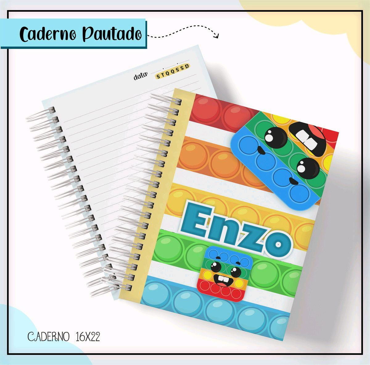 ARQUIVO ETIQUETA ESCOLAR POP IT MENINO #2801 STUDIO E PDF - Imagem 2