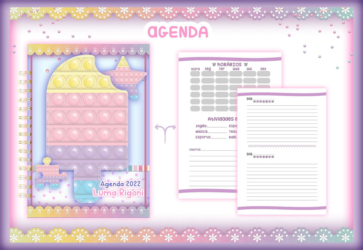 ARQUIVO ETIQUETA ESCOLAR POP IT MENINO #11315 - Imagem 2