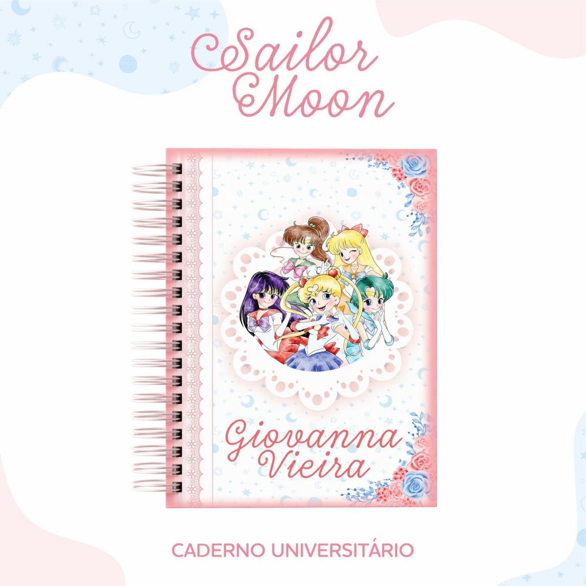 ARQUIVO ETIQUETA ESCOLAR SAILOR MOON #2815 STUDIO E PDF - Imagem 4